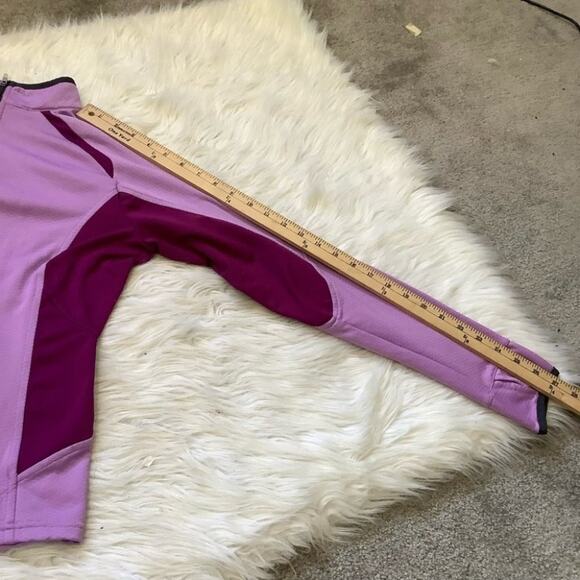 Nike Size Medium M Workout Running Purple Gym Exercise Long Sleeve Top Zipper - Picture 6 of 10